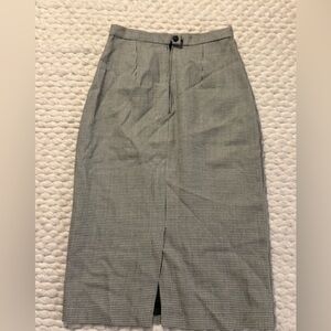 Classic Gray Checkered Women's Skirt